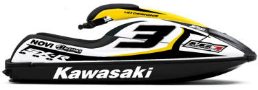 kawasaki jet ski graphics, jet ski decals, pwc graphics
