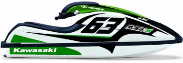 kawasaki jet ski graphics, jet ski decals, pwc graphics