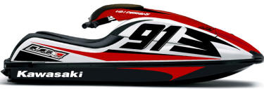 kawasaki jet ski graphics, jet ski decals, pwc graphics