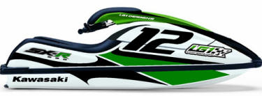 kawasaki jet ski graphics, jet ski decals, pwc graphics