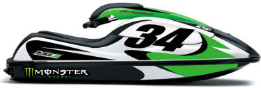 kawasaki jet ski graphics, jet ski decals, pwc graphics