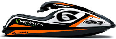 kawasaki jet ski graphics, jet ski decals, pwc graphics